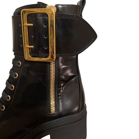 ❤️SOLD❤️🍀BURBERRY Scarcroft 50 Buckle-Accented Boots Size: IT 38 - Picture 5 of 8